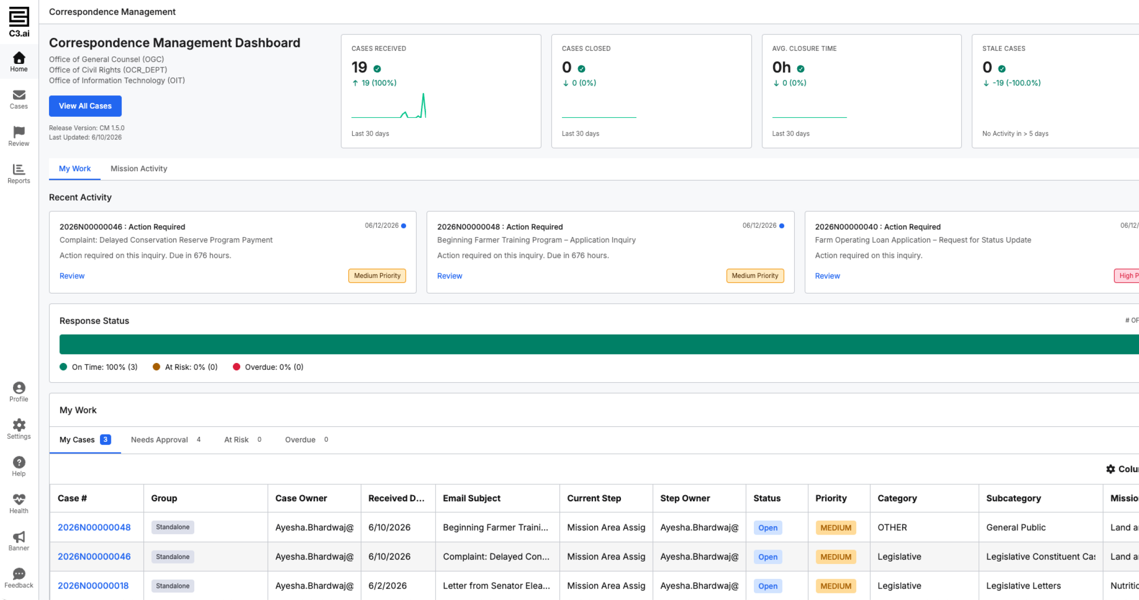 C3 AI Correspondence Management